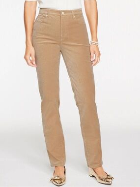 Talbots Straight-Leg Corduroy Pants in Camel sz 10